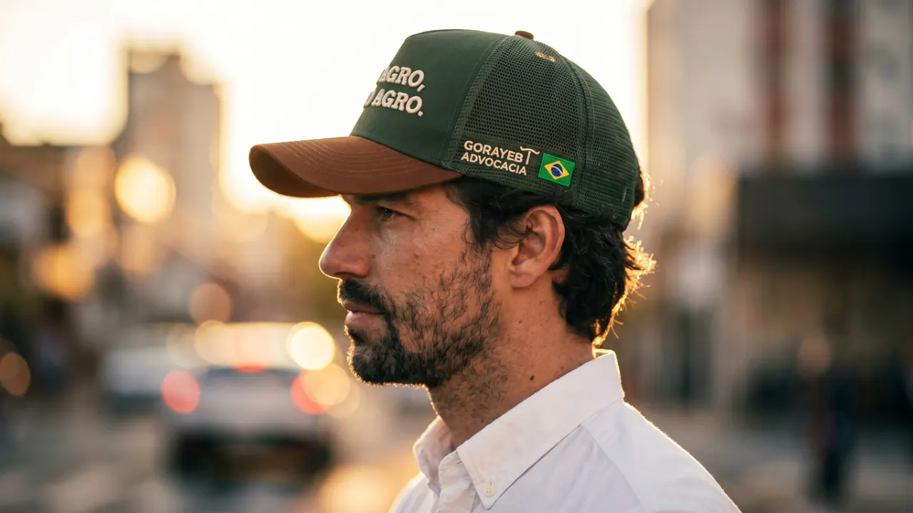Boné Gorayeb Advocacia com a bandeira do Brasil